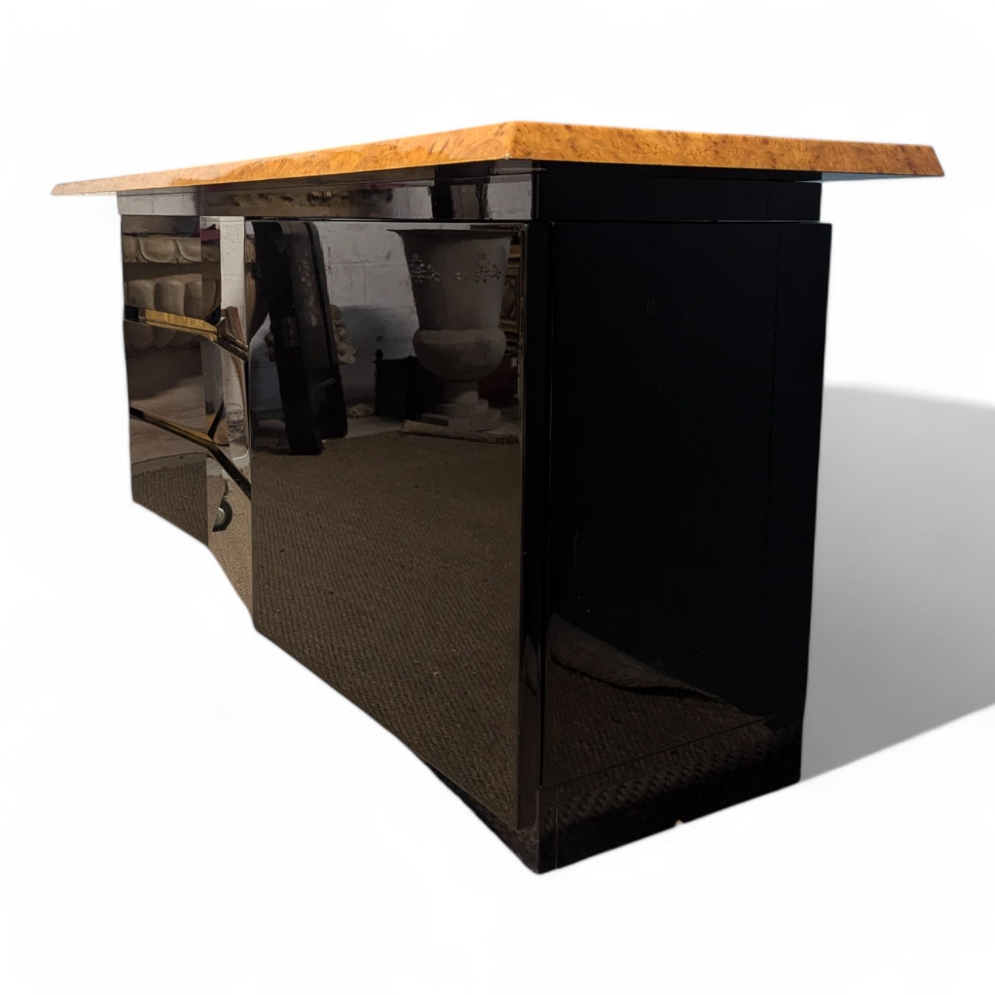Late 20th Century Italian 20th Century Elm Burl by Jean Claude Mahey Mid-Century Modern Sideboard