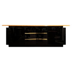 Italian 20th Century Elm Burl by Jean Claude Mahey Mid-Century Modern Sideboard