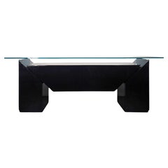 Italian 20th Century Glass and Lacquered by Luigi Gorgoni Mid-Century Sideboard