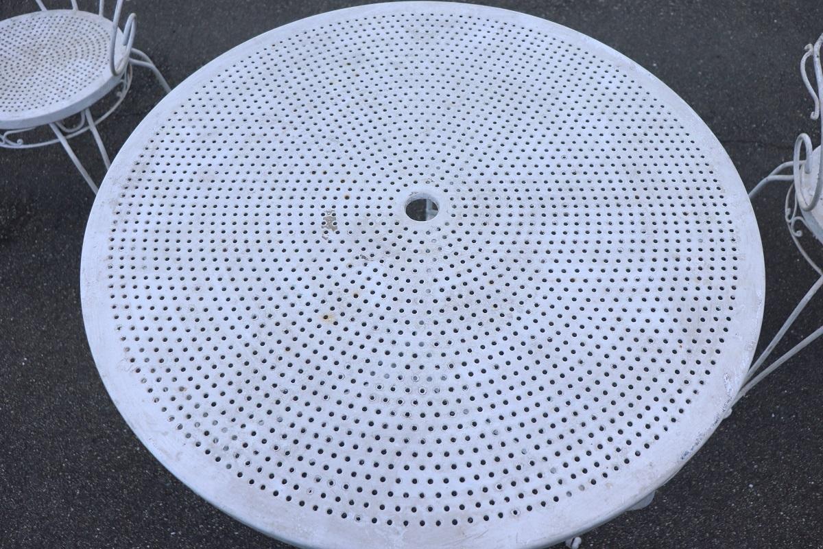 Set da giardino in ferro del XX secolo con 6 poltrone e tavolo rotondo in vendita 10
