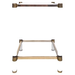 Italian 20th Century Metal and Plexiglass Mid-Century Modern Side Table