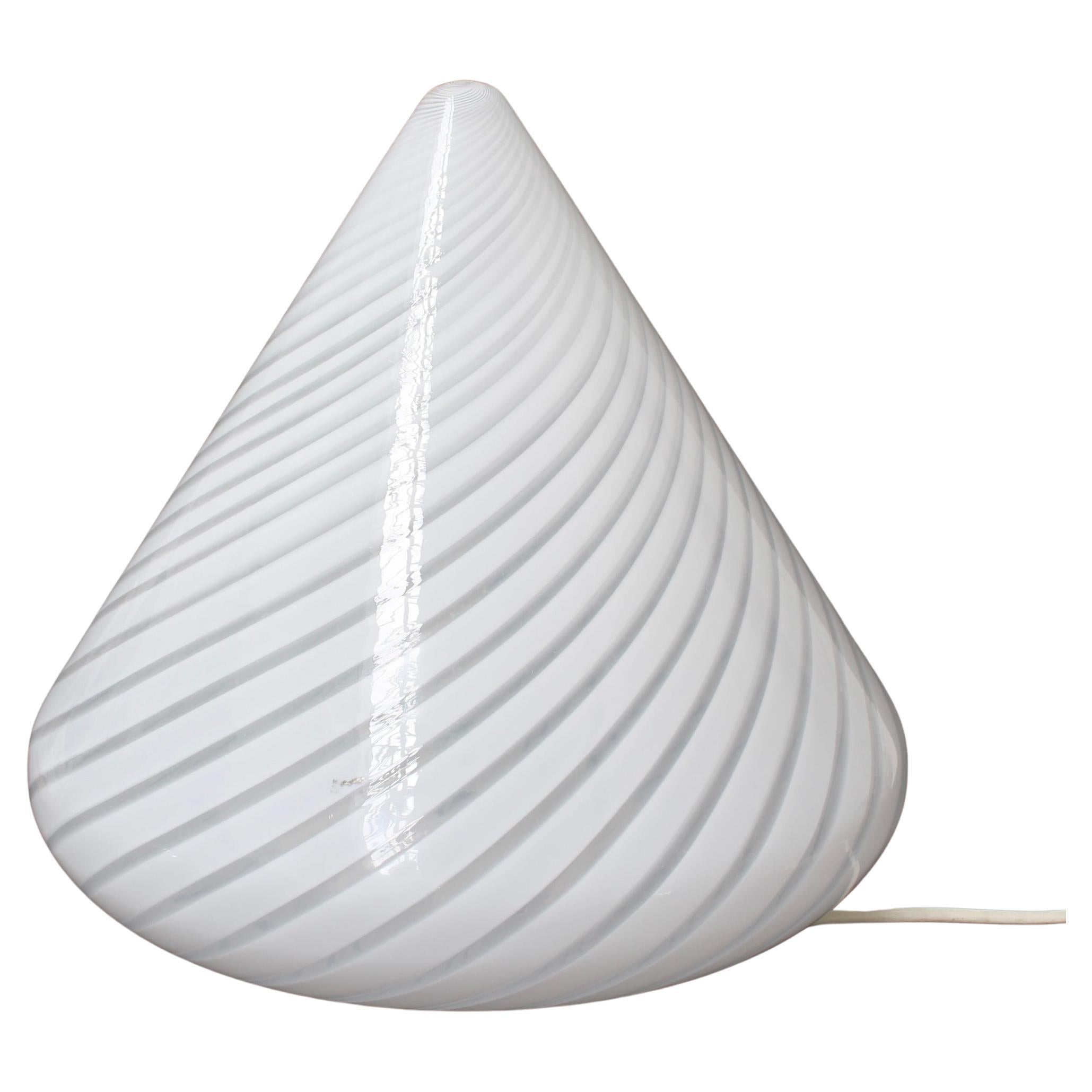 Italian 20th-Century Murano Glass Cone Lamp (circa 1980s)