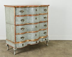 Italian 20th Century Painted & Gilt Chest