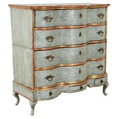 Italian 20th Century Painted & Gilt Chest