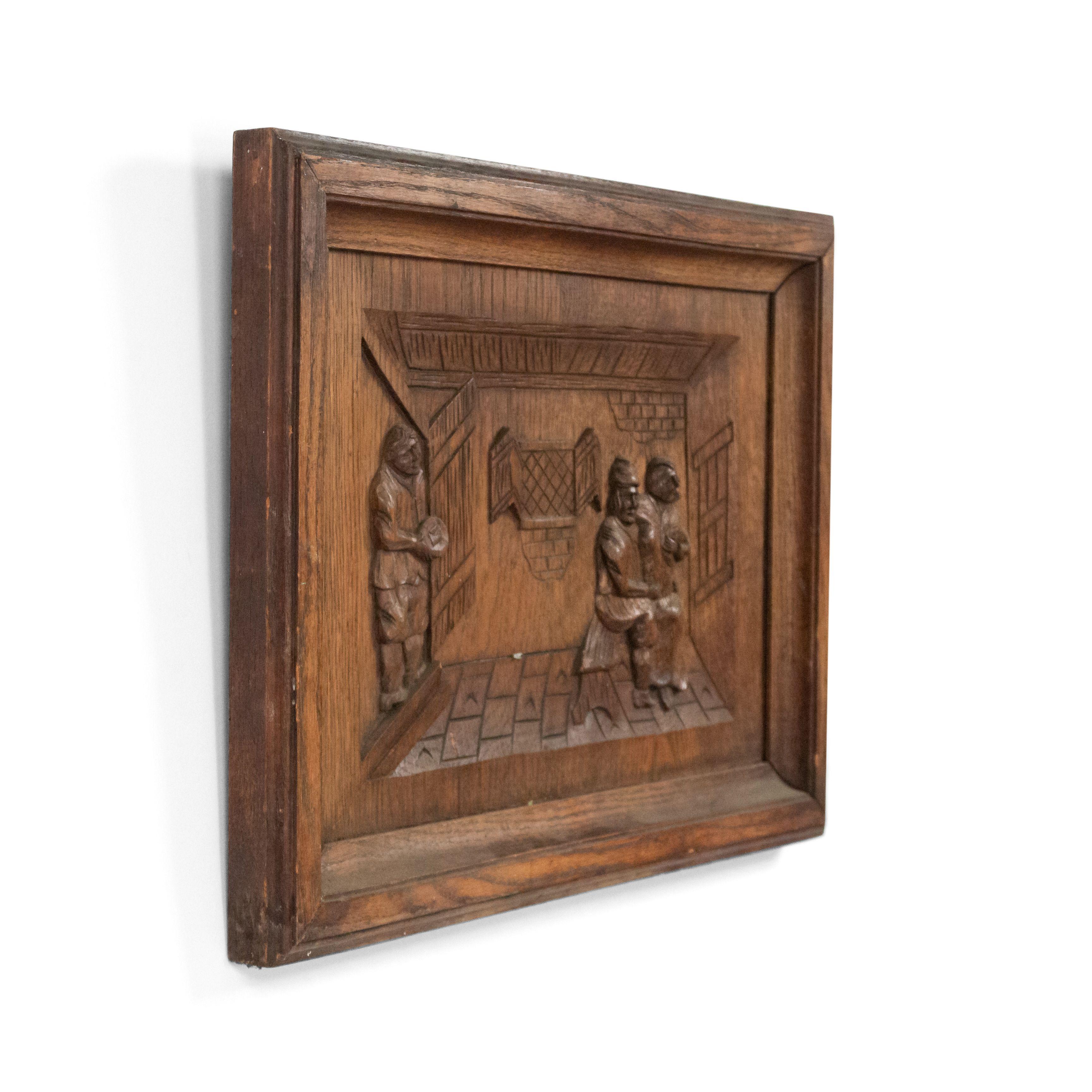 Oak Italian 20th Century Renaissance Style Carved Wall Plaques For Sale