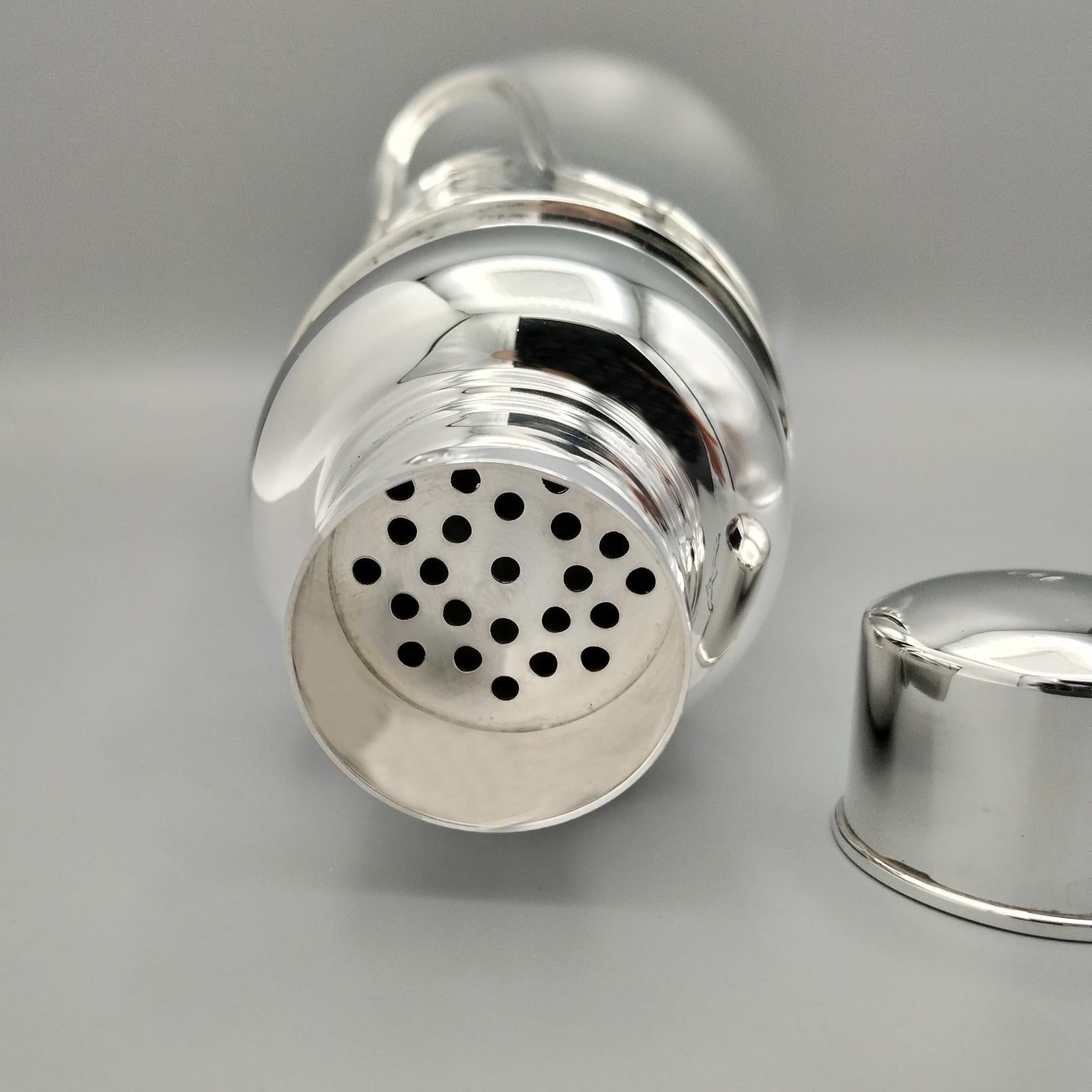 Coctelera 800 de plata maciza italiana del siglo XX en venta 2