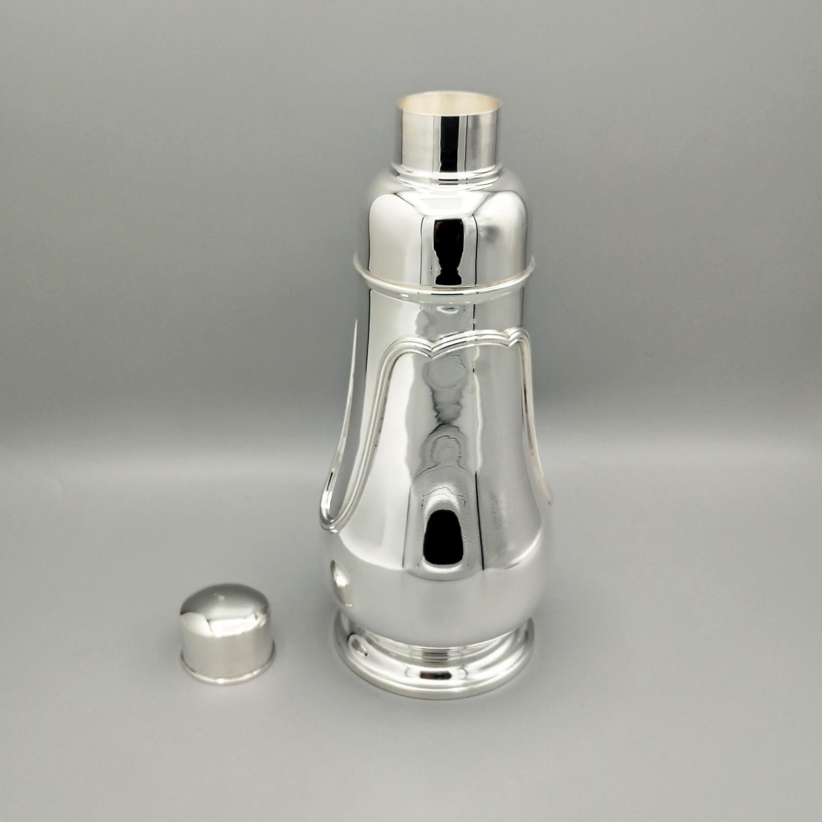 Coctelera 800 de plata maciza italiana del siglo XX en venta 4