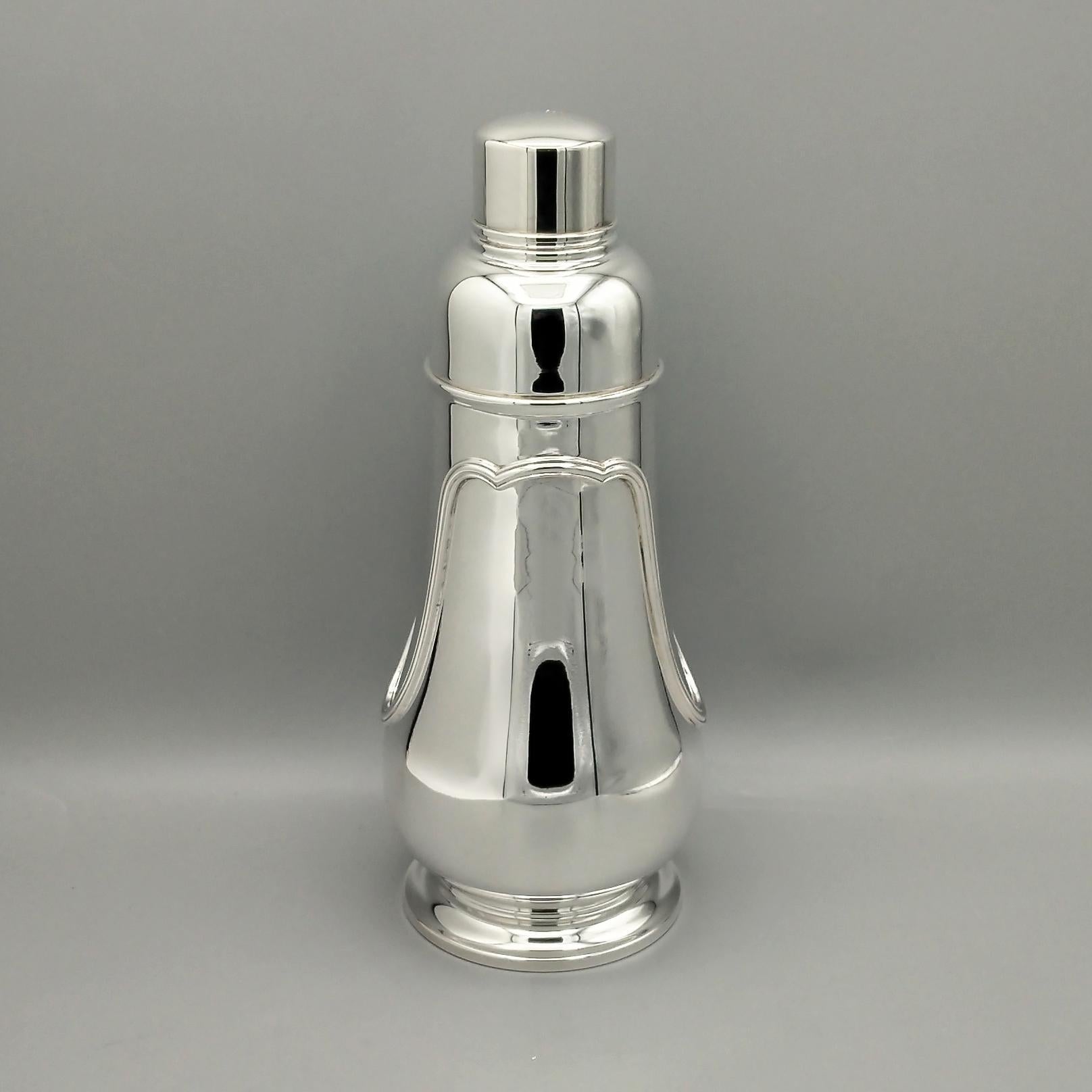 Coctelera 800 de plata maciza italiana del siglo XX en venta 6