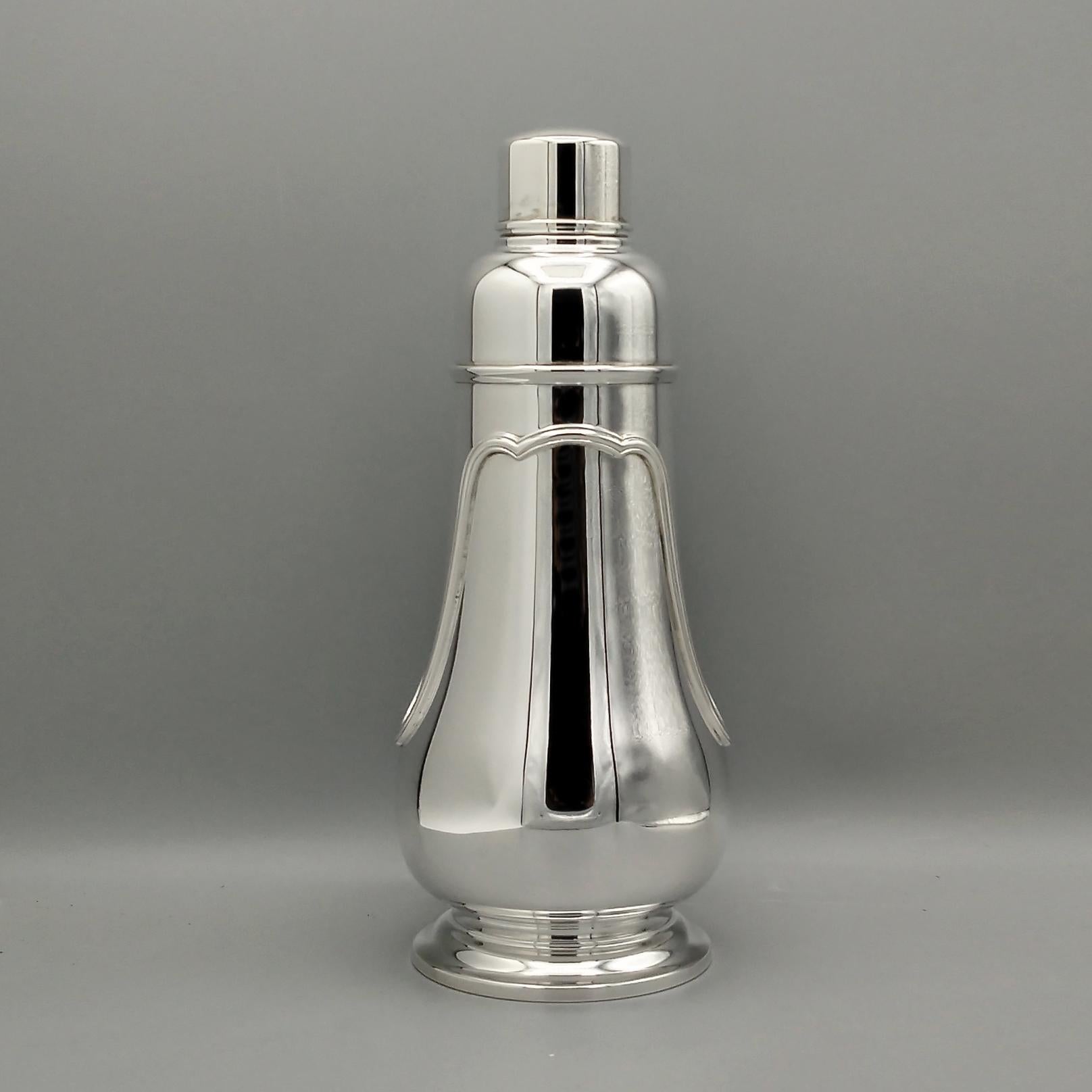 Coctelera 800 de plata maciza italiana del siglo XX Otro en venta
