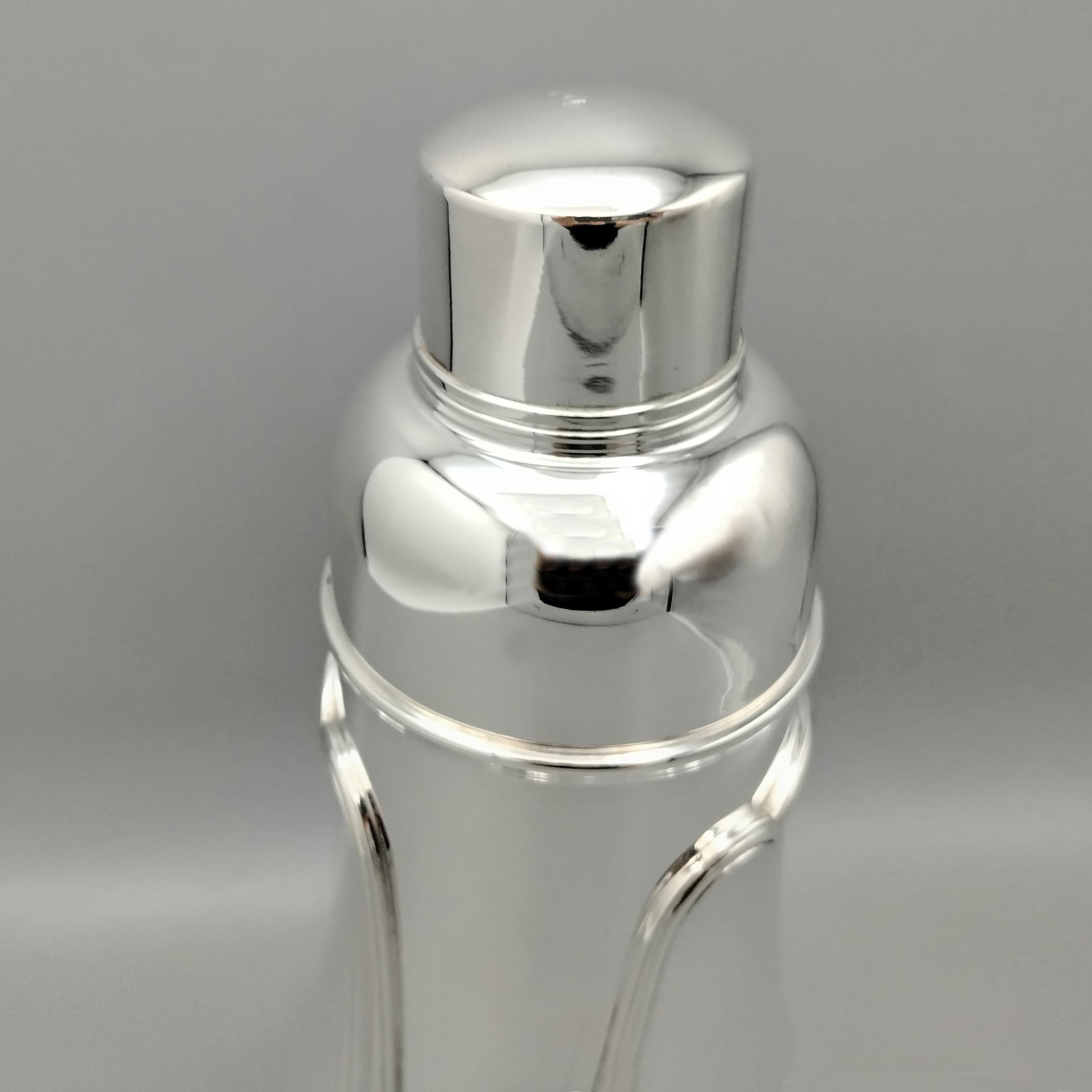 Coctelera 800 de plata maciza italiana del siglo XX Late 20th Century en venta