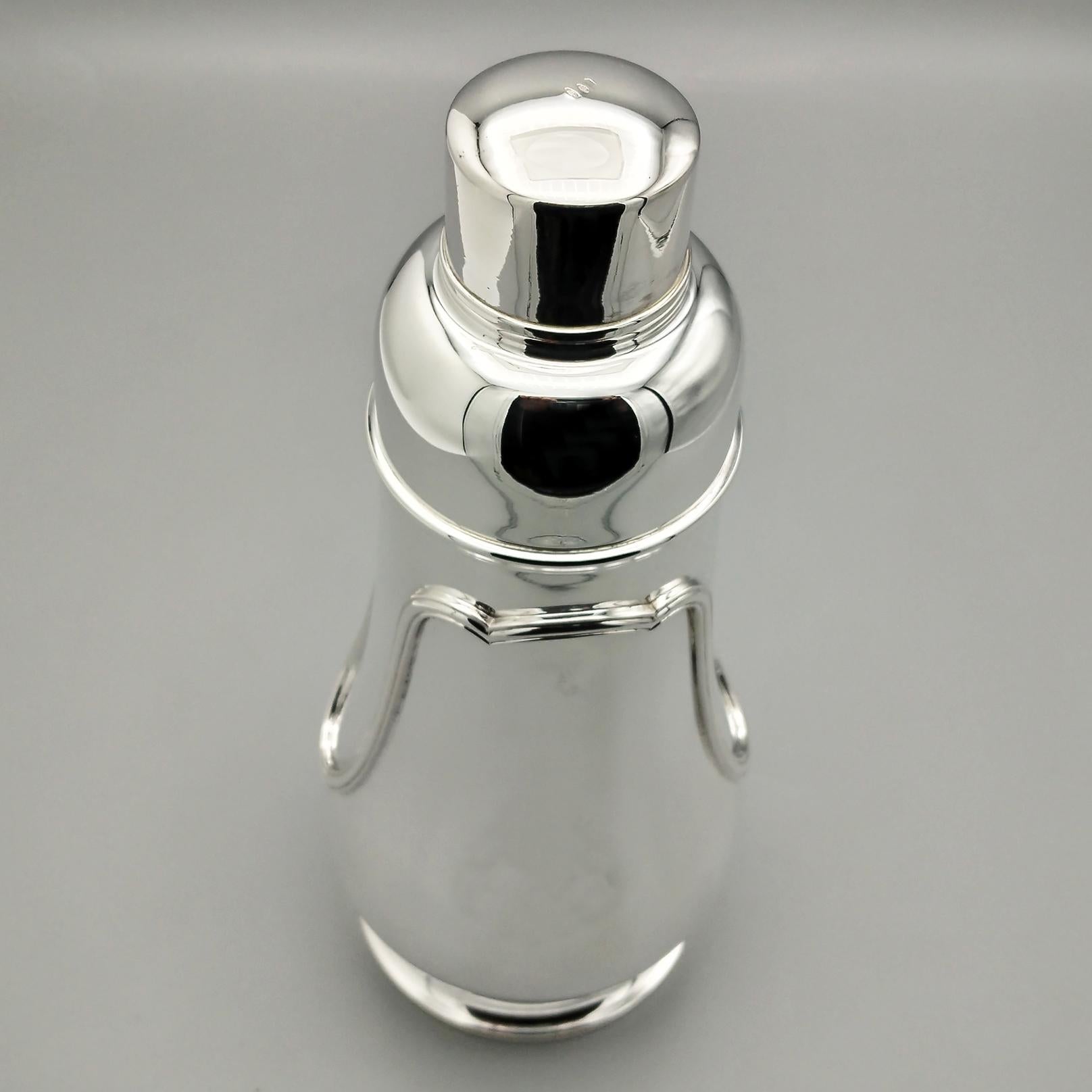 Coctelera 800 de plata maciza italiana del siglo XX Silver en venta