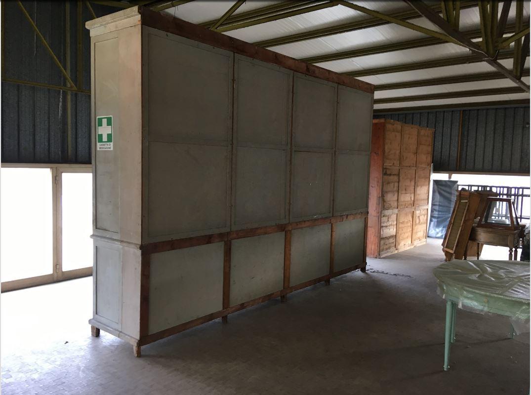 Mid-20th Century Italian 20th Century Very Large Industrial Cabinet or Wardrobe in Painted Wood For Sale
