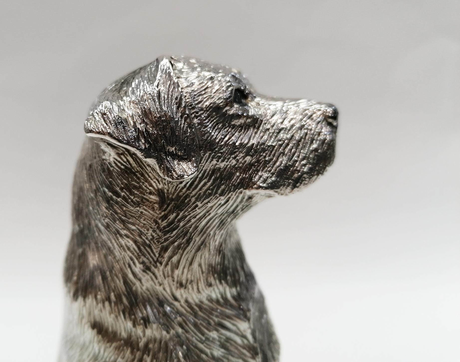 Italian Sterling Silver Dog Labrador Retriever by Arval Argenti Valenza 2