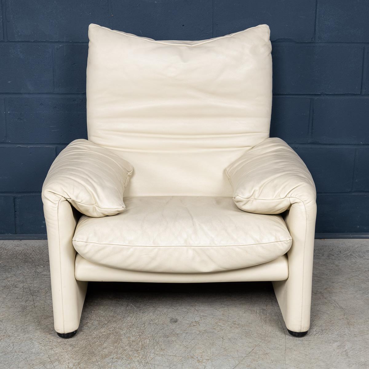 A.I.C. Maralunga en cuir Off-White par Vico Magistretti c.1980 en vente 1