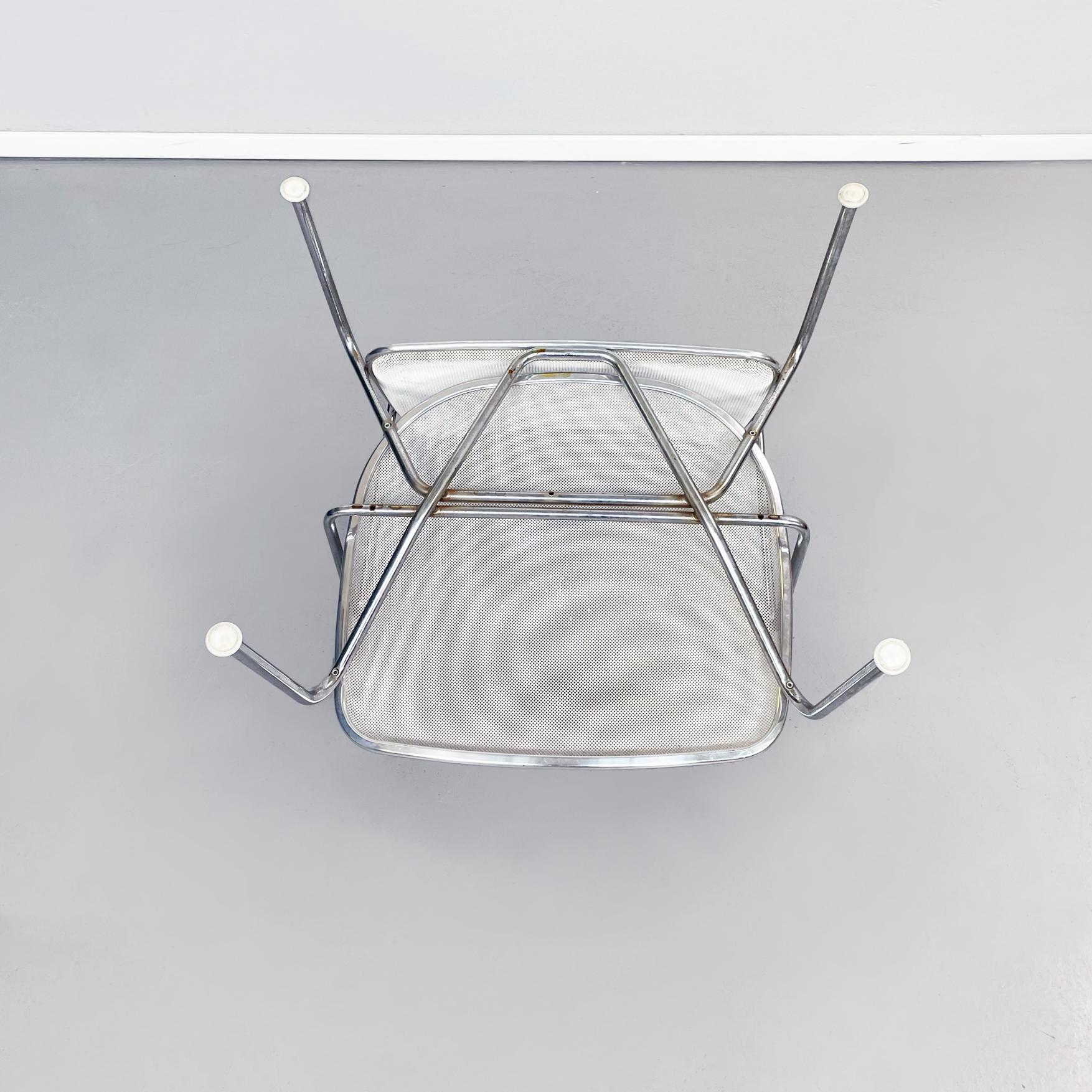 Italian 21st Century White Metal Steel Web Armchairs by Citterio for B&B, 2000s For Sale 13