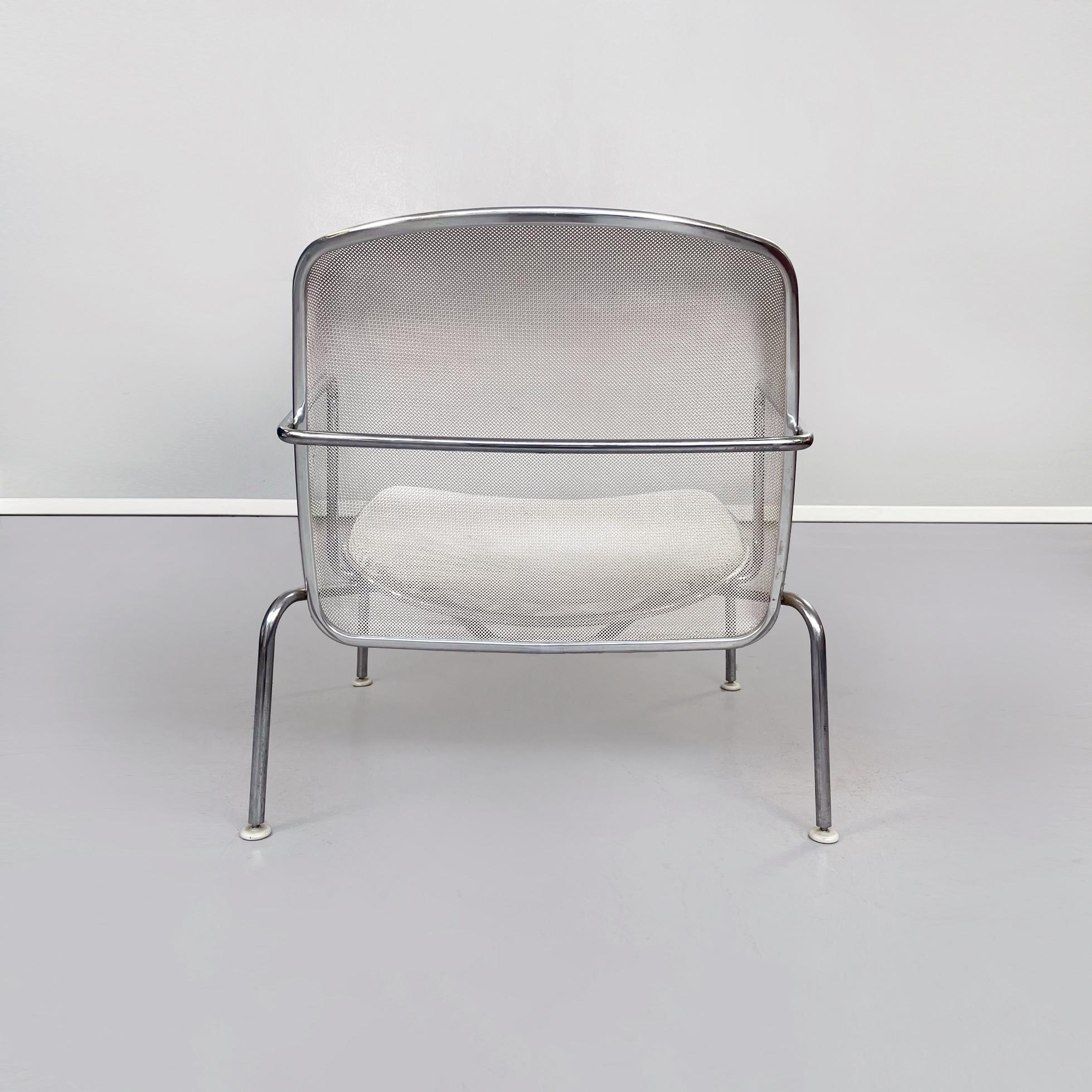 Contemporary Italian 21st Century White Metal Steel Web Armchairs by Citterio for B&B, 2000s For Sale