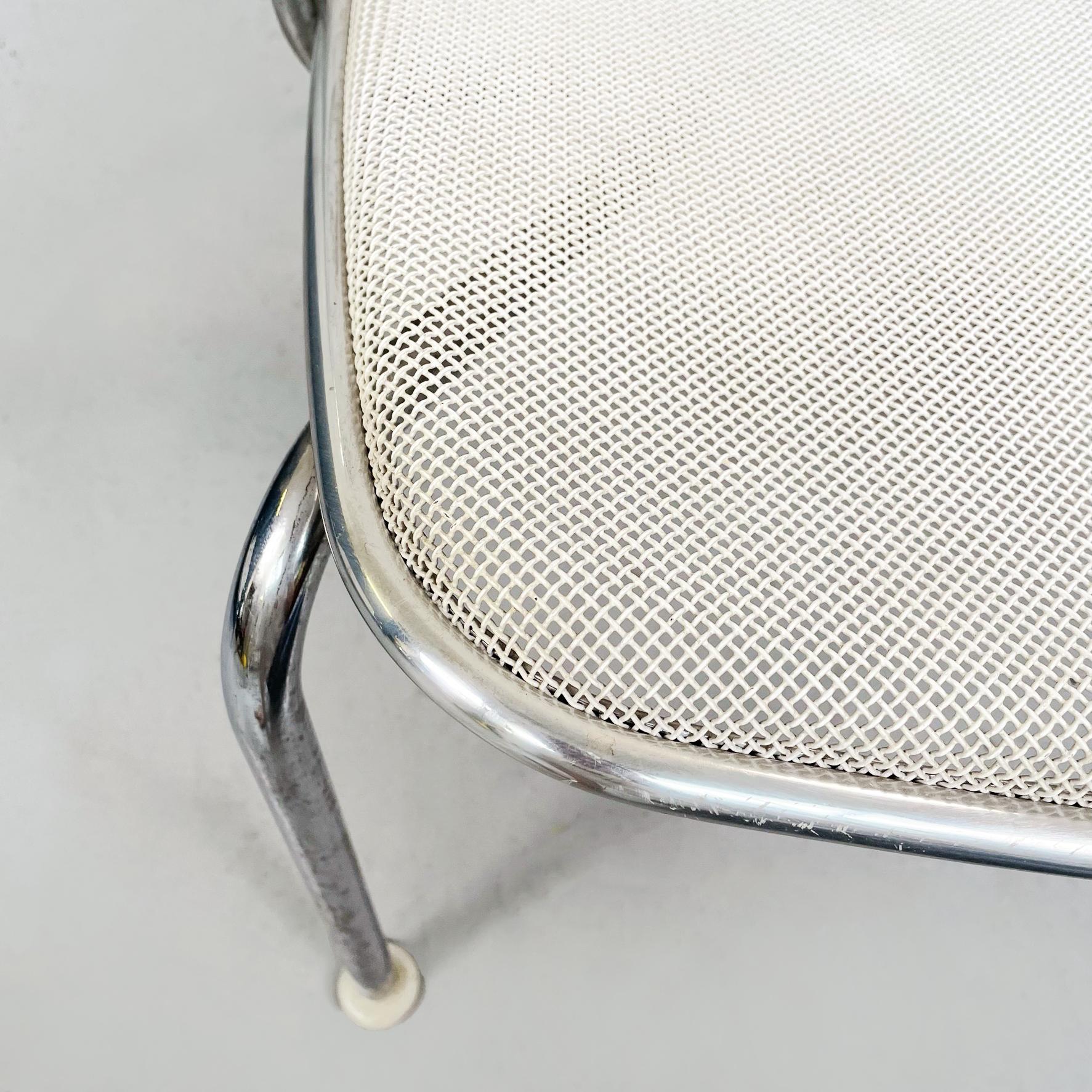 Italian 21st Century White Metal Steel Web Armchairs by Citterio for B&B, 2000s For Sale 4