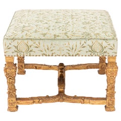 Italian 22-Karat Gold Leaf Carved Wood Bench