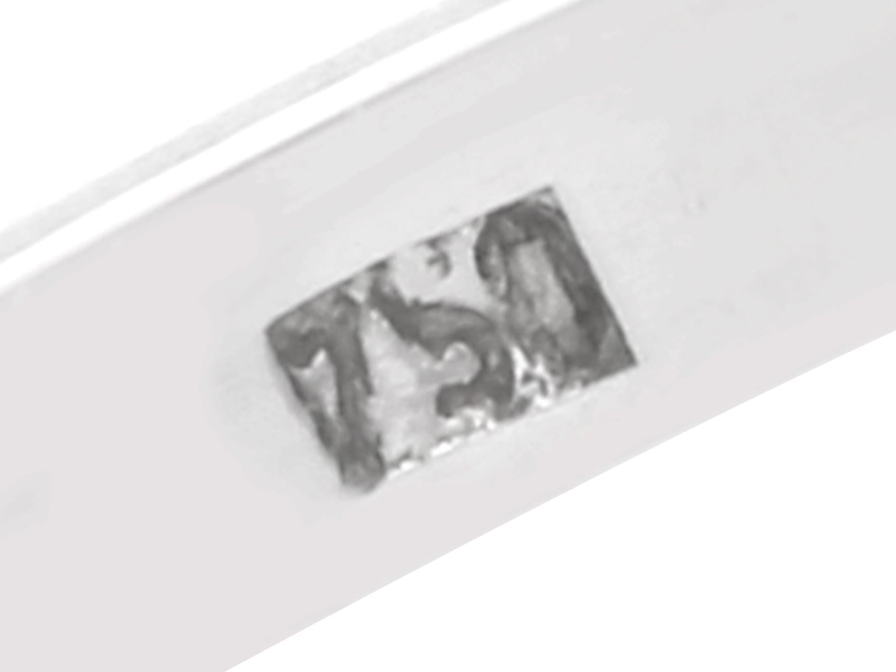 Anello italiano con zaffiro da 2,50 carati e diamante da 0,70 carati in oro bianco 18k Circa 1960 in vendita 8