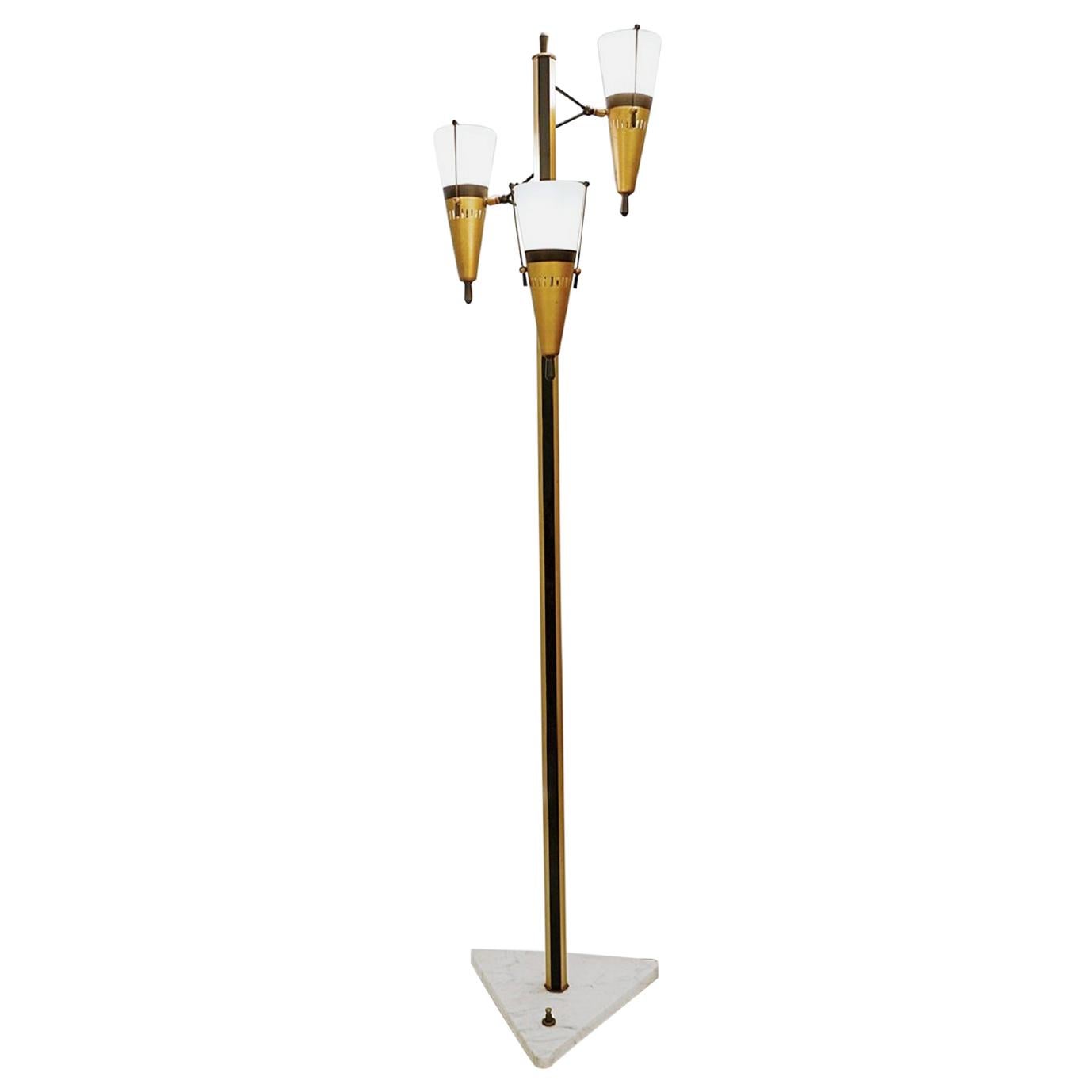 Italienische Stehlampe mit 3 Leuchten