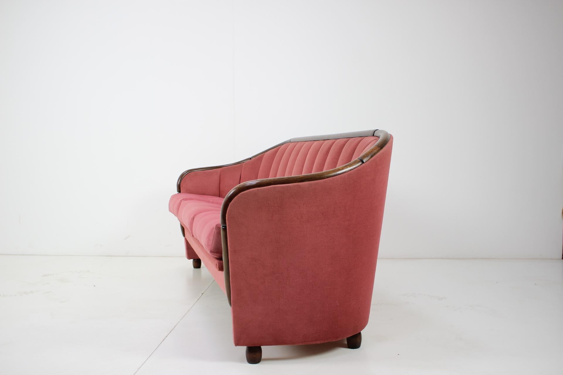 Fabric Italian 3-Seat Sofa in the Style of Gio Ponti, 1950s