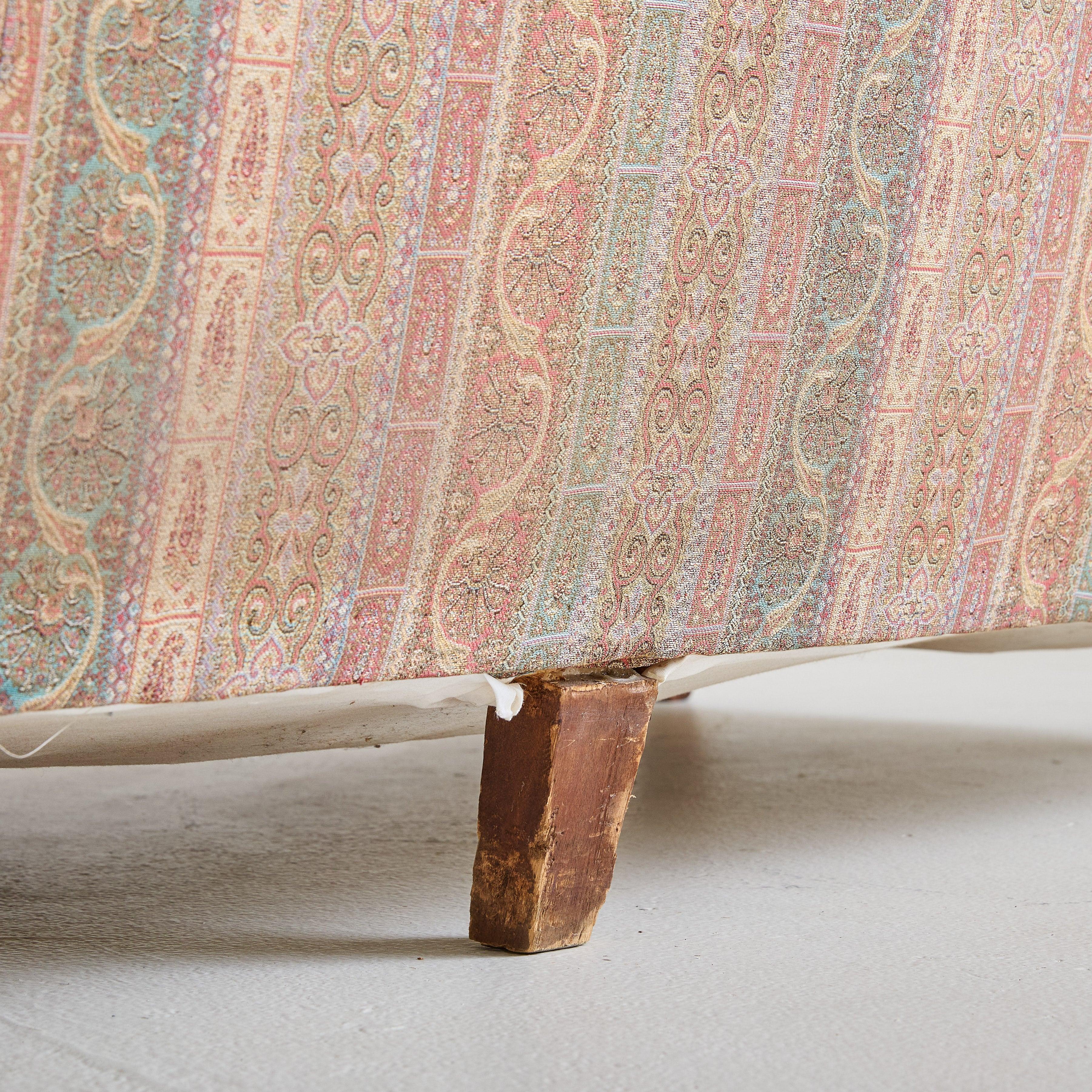 Italian 3-Seat Sofa with Original Paisley Upholstery, 1960s im Angebot 1