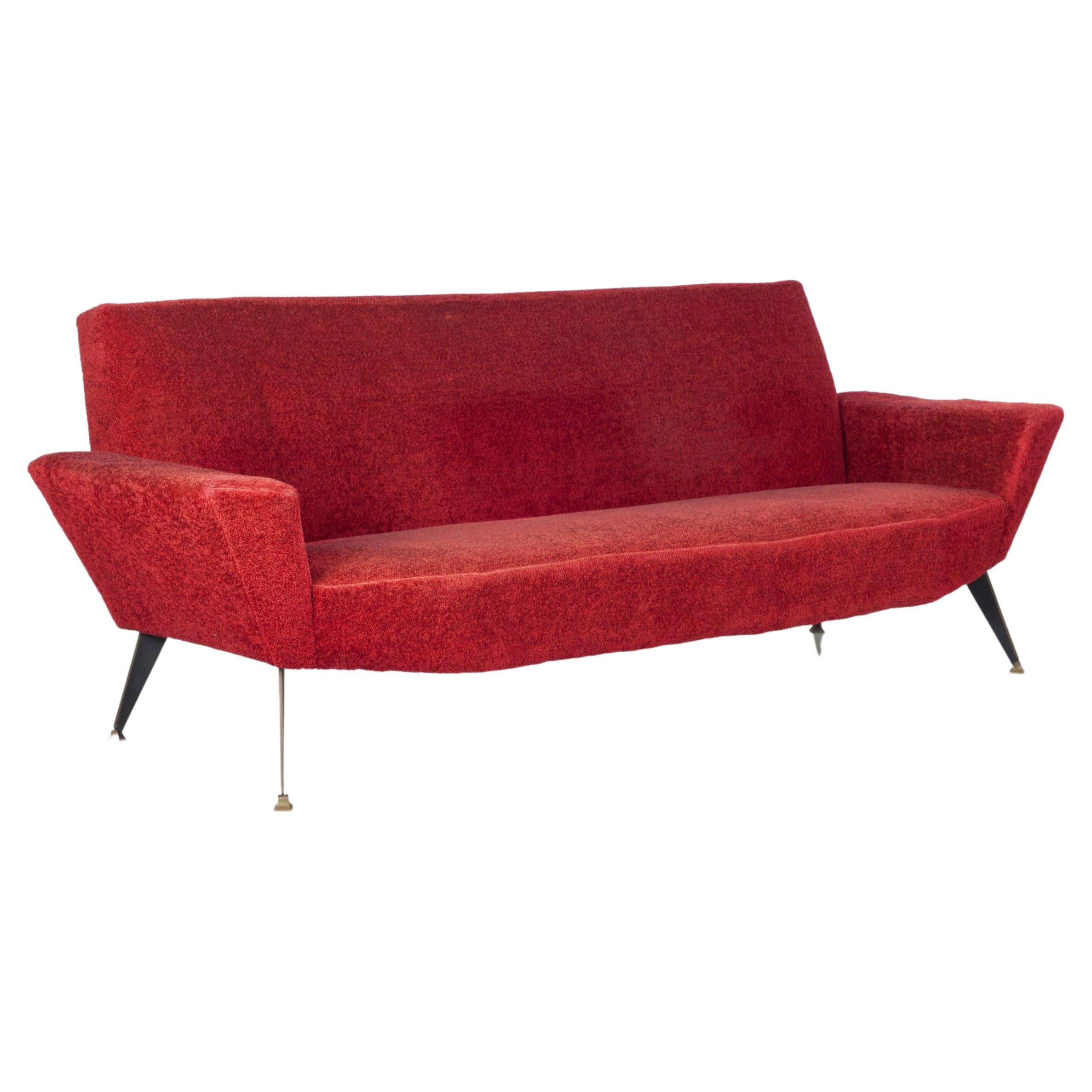 Italienisches 3-Sitzer-Sofa aus den 1950er-Jahren, Design Lenzi, Studio Tecnico A.P.A.