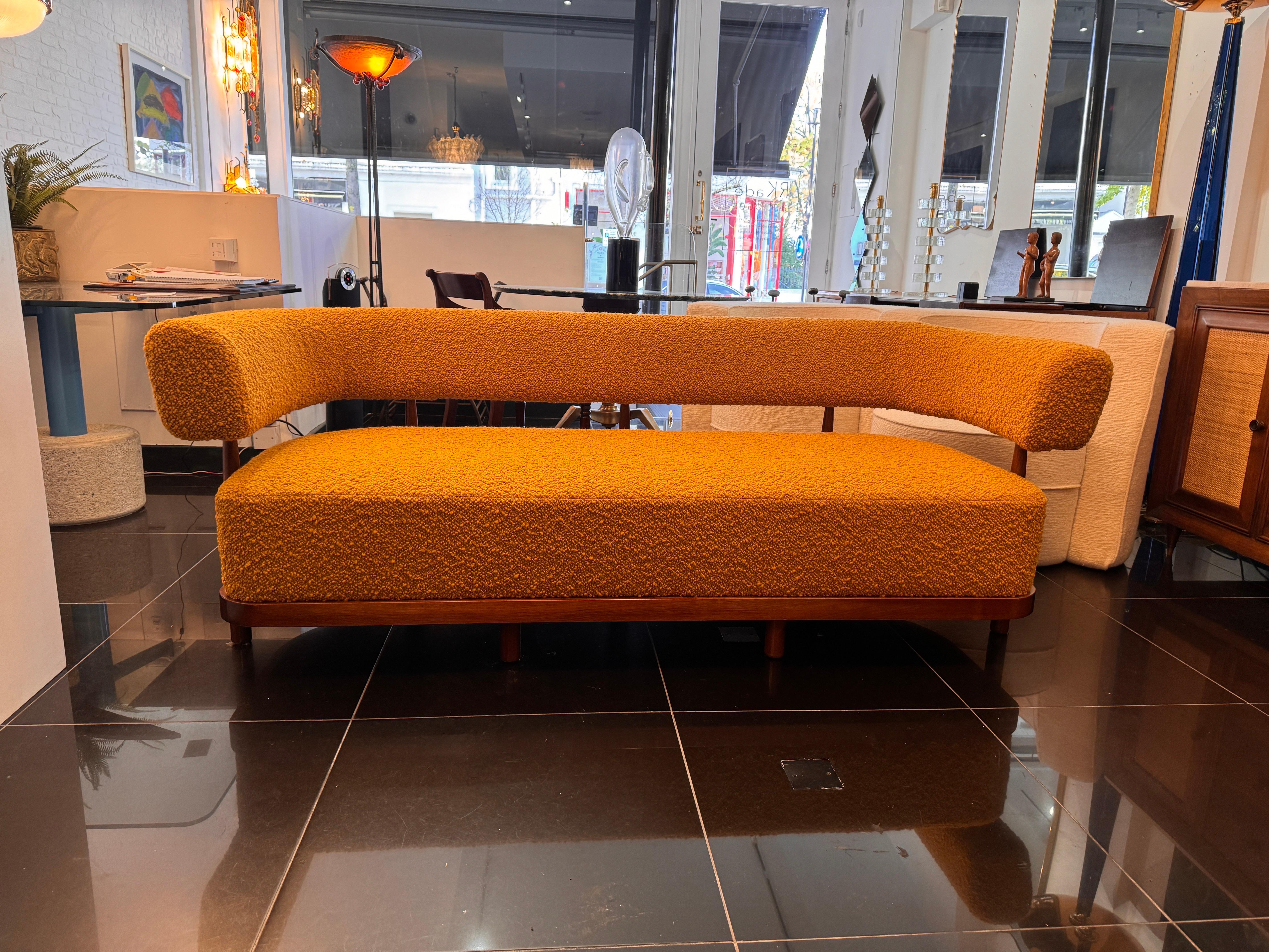 Italian 3 seater sofa in lambs wool boucle 2