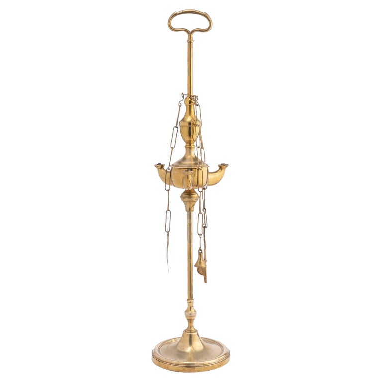 Brass Oil Lamp - 505 For Sale on 1stDibs