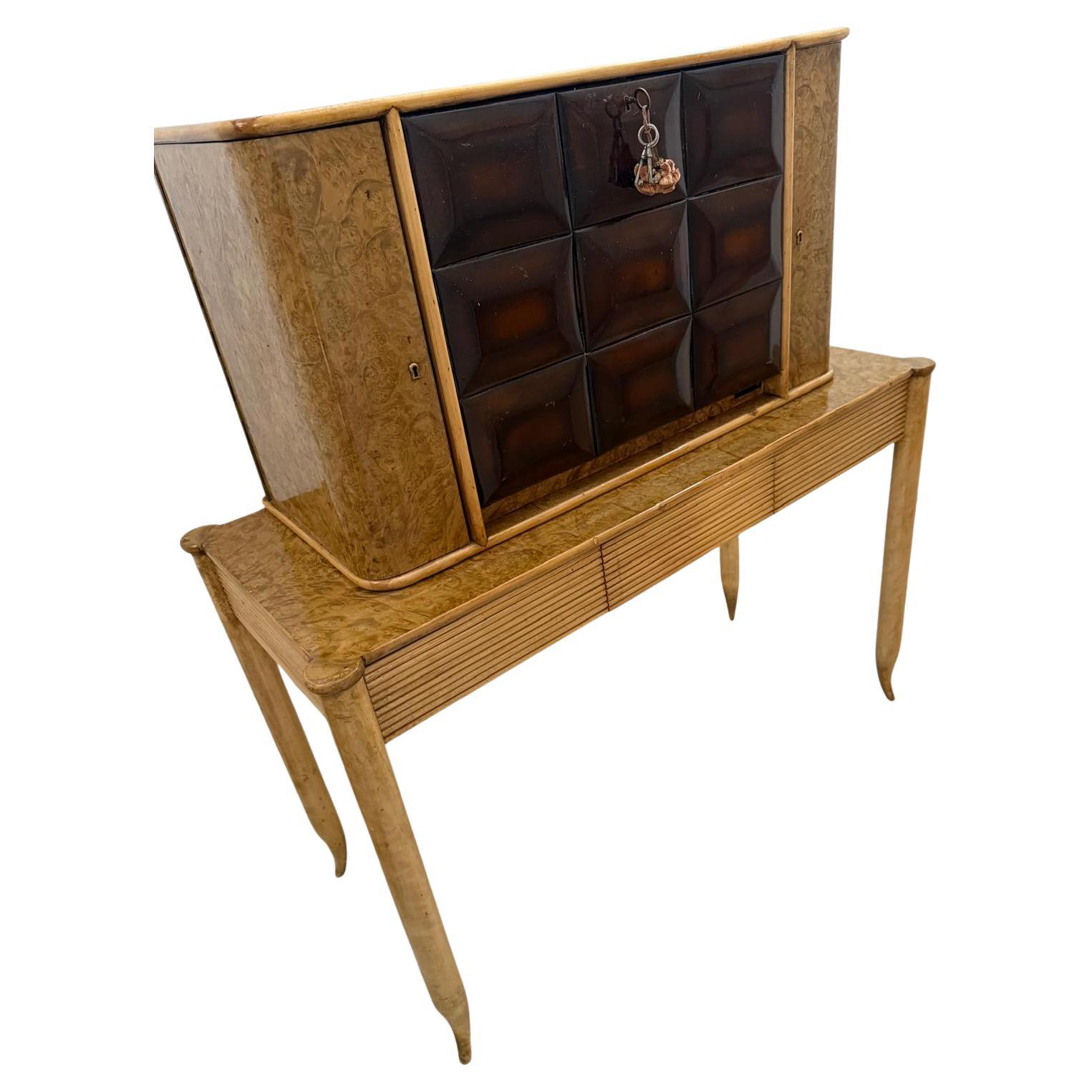 Italienische 40er Jahre Art Deco Stil Dry Bar