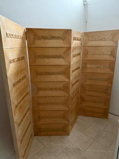 Italian 40's Four Panel Screen By G.Gariboldi