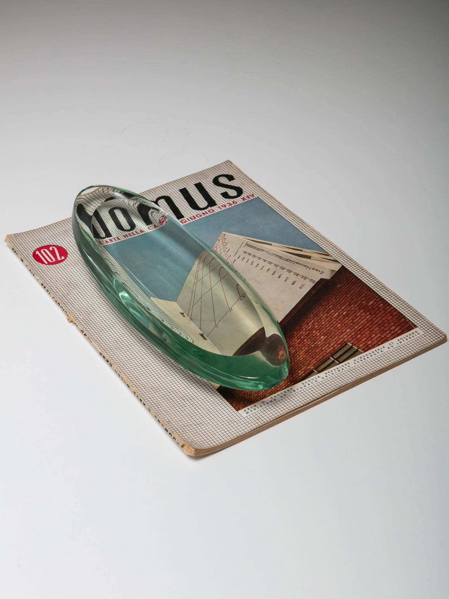 Mid-20th Century Italian 50s Green Nile Glass Tray