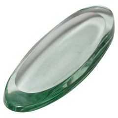 Italian 50s Green Nile Glass Tray