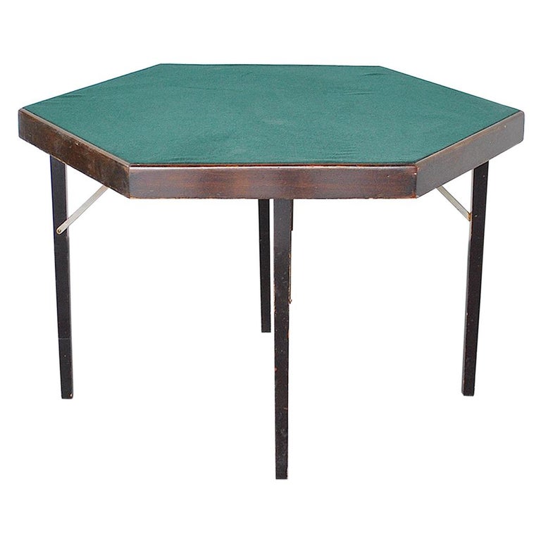 Italian 50s Hexagonal Playing Table For Sale