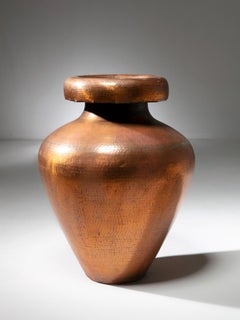 Soporte para paraguas grande, chapado en cobre, de los años 50, de Italia