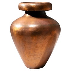 Soporte para paraguas grande, chapado en cobre, de los años 50, de Italia