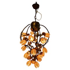 Italian 50's Murano Glass Flora Chandelier