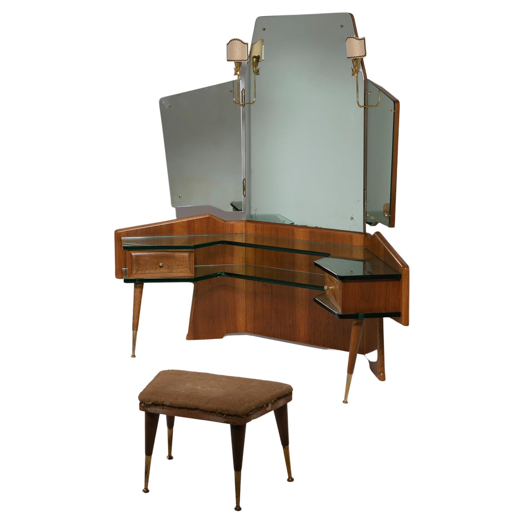 Vanity Corner attributed to Pietro Chiesa, Italy, 1950s For Sale