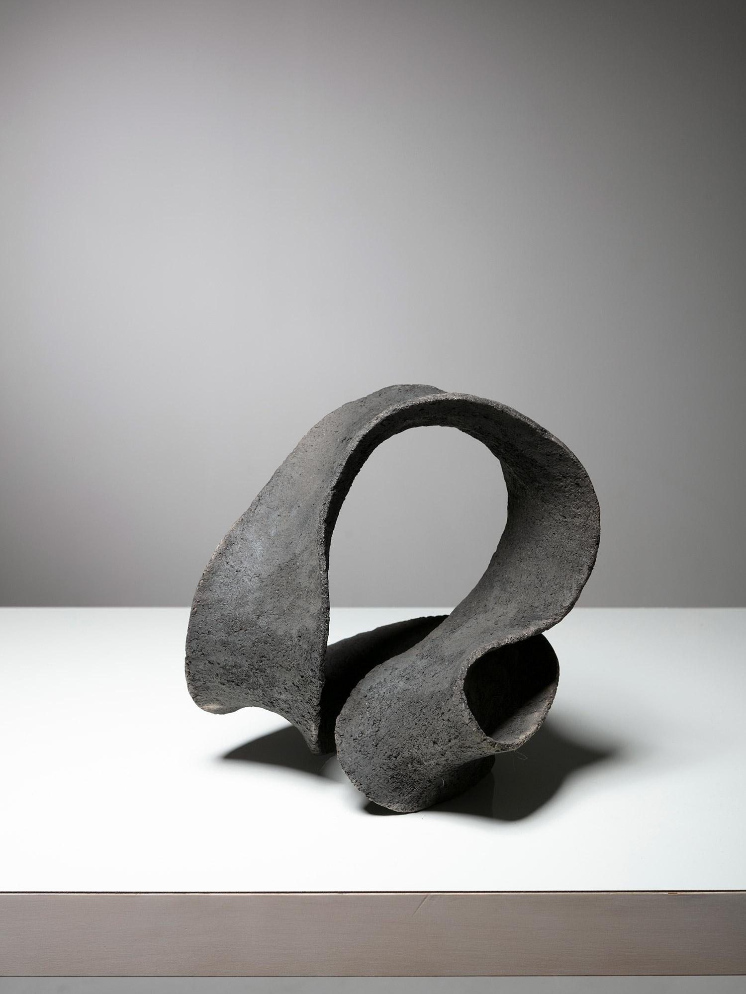 Mid-20th Century Italian 60s Abstract Ceramic Sculpture For Sale