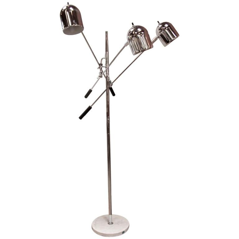 Italian 60s Arredoluce 3 Arm Floor Lamp, Tri Arm Floor Lamp