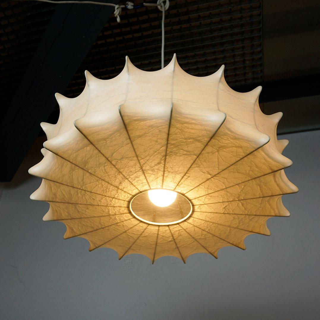 Italian 60s Cocoon Pendant Lamp attr. to Castiglioni for Flos 1
