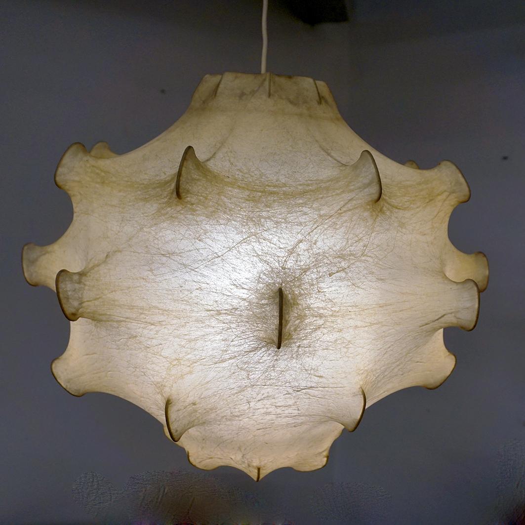 Spun Italian 60s Cocoon Pendant Lamp Taraxacum by a. and P. Castiglioni for Flos
