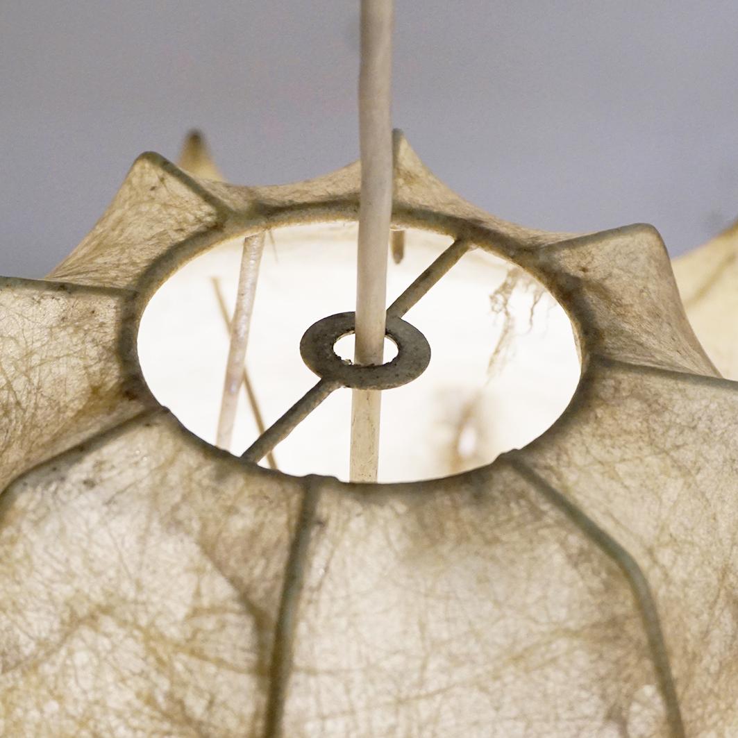 Steel Italian 60s Cocoon Pendant Lamp Taraxacum by a. and P. Castiglioni for Flos