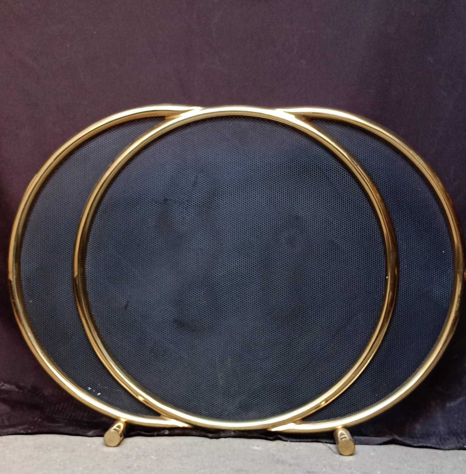Mid-Century Modern Fire Gard italien des années 60 en laiton en vente