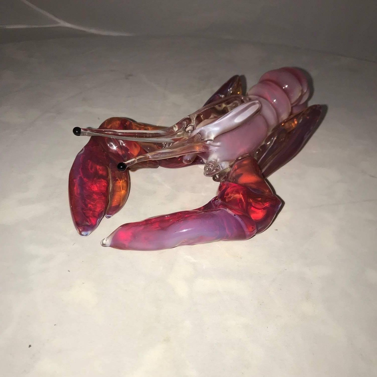 Italian 1960s Murano Glass Sculpture of the Lobster In Excellent Condition In London, GB