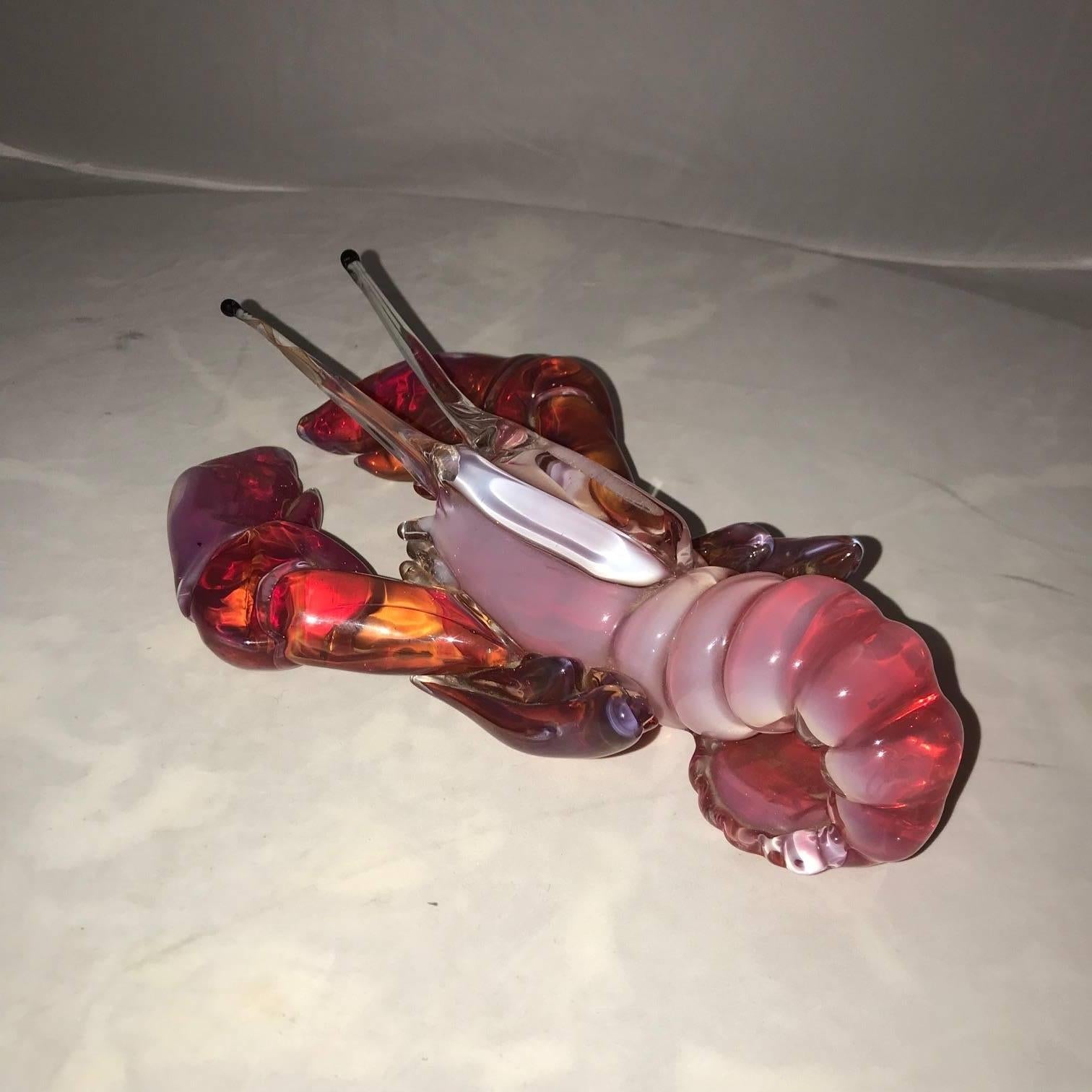Italian 1960s Murano Glass Sculpture of the Lobster 1
