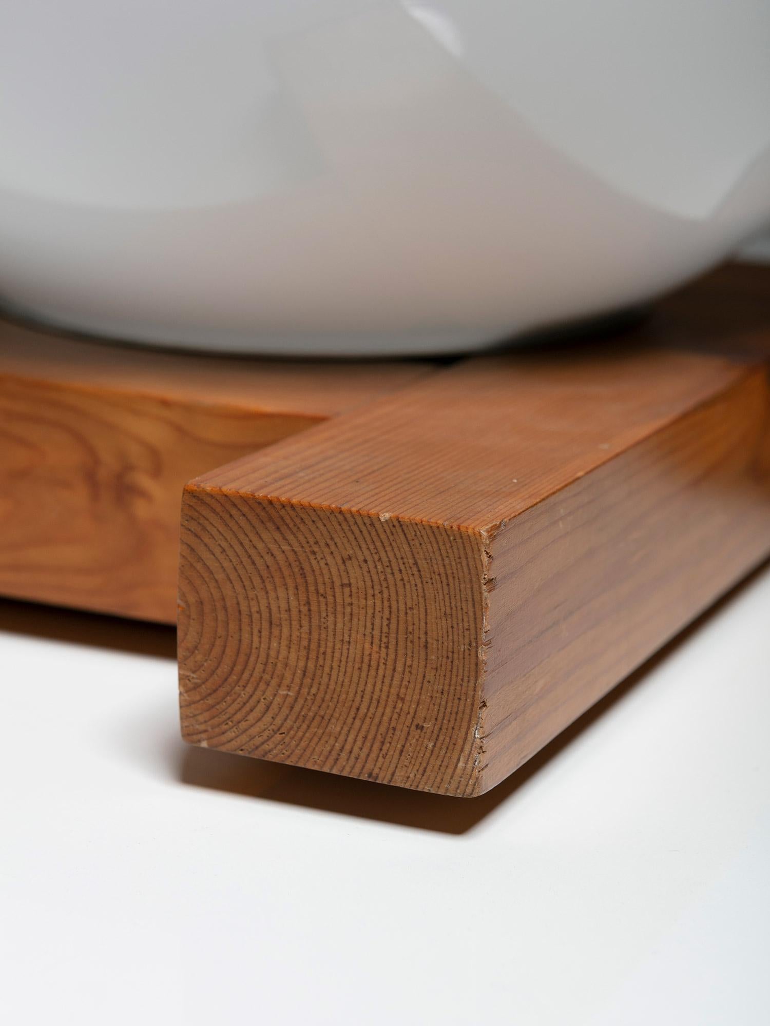 Lampada da tavolo in Wood degli anni '60 di Gigi Capriolo per Bishop, Milano in vendita 1
