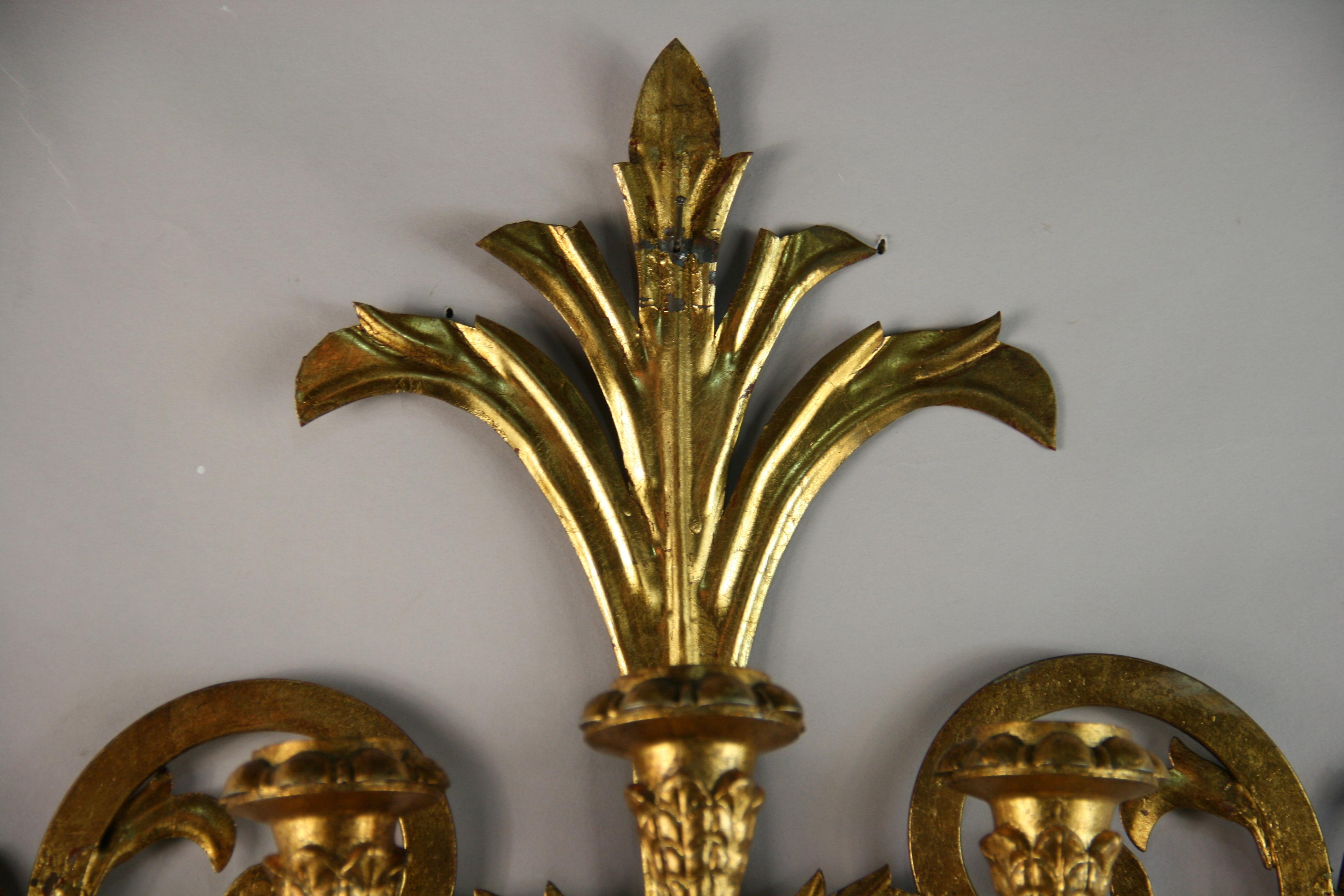 Italian 7 Lite Wall Candle Sconce or Sculpture For Sale 5