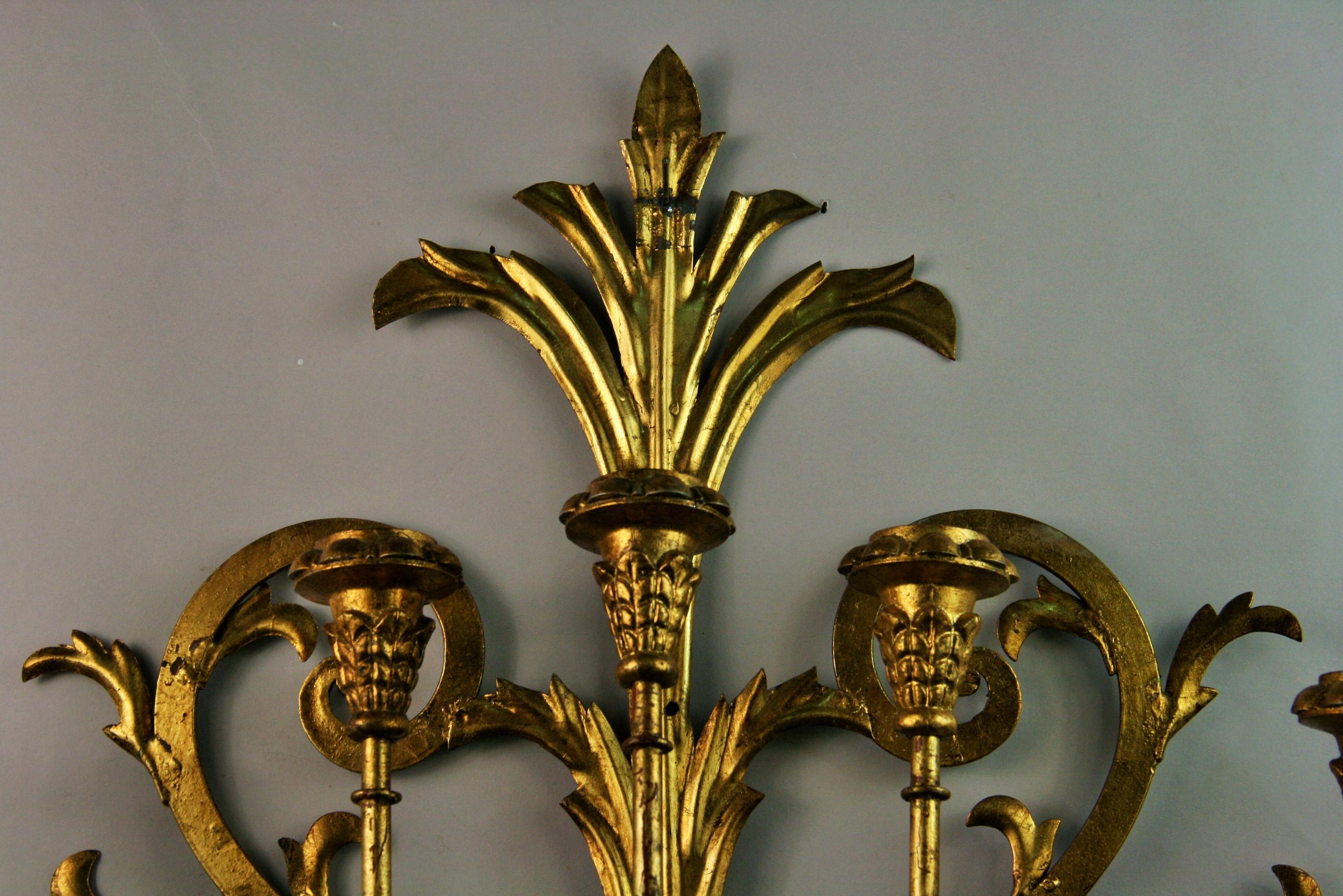 Mid-20th Century Italian 7 Lite Wall Candle Sconce or Sculpture For Sale
