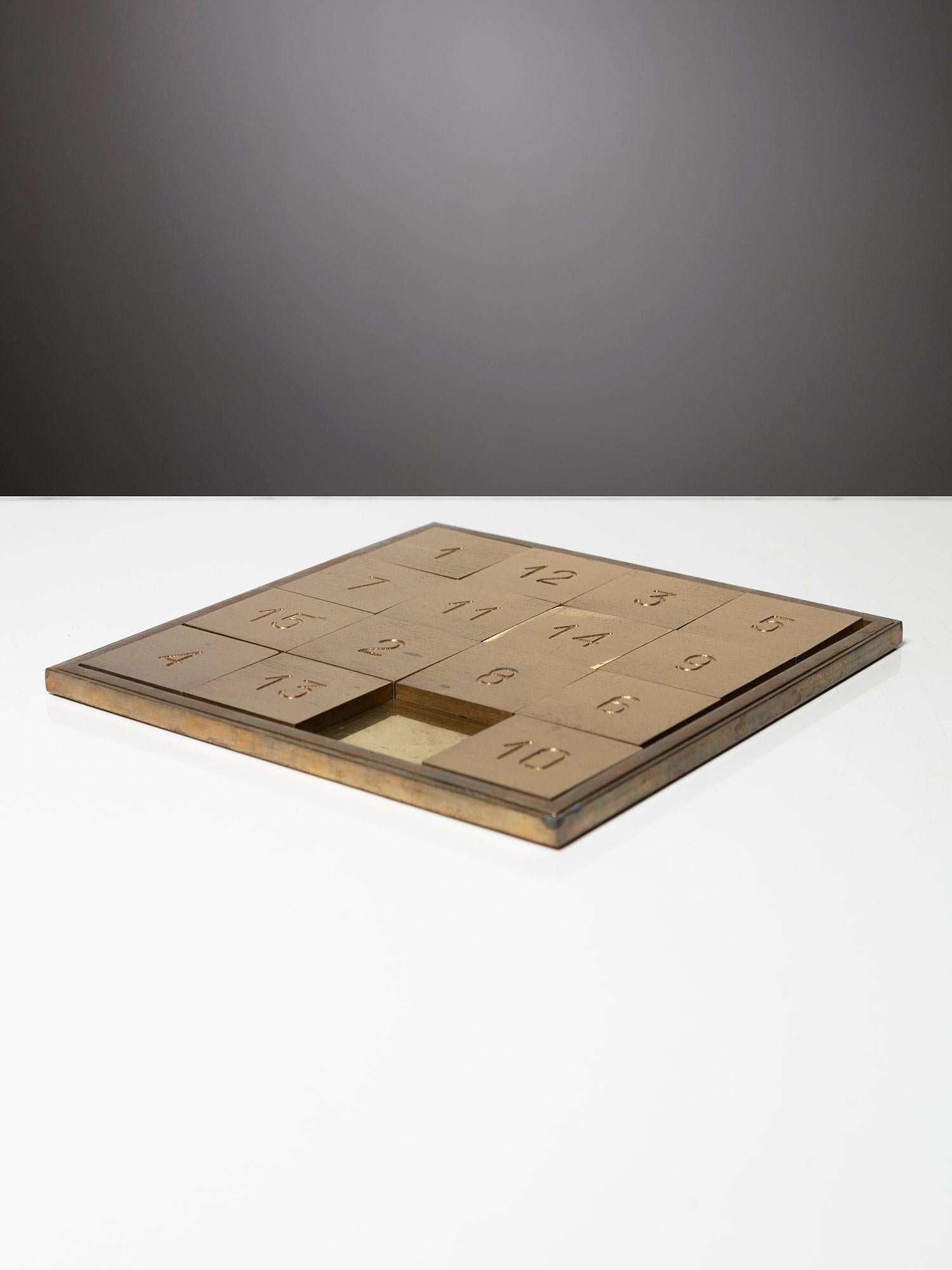 Fine XX secolo Gioco da tavolo italiano anni '70 in ottone in vendita